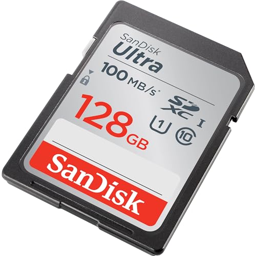 SanDisk Ultra 128GB SDXC Memory Card para Fotografía Profesional, Alta Velocidad hasta 120 MB/s, UHS-I V10, Modelo 128GB