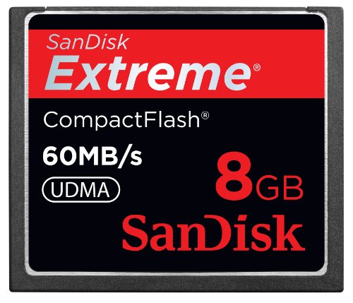 Sandisk Extreme CompactFlash 8B 8 GB - Tarjeta de memoria (8 GB, CompactFlash, 60 MB/s, Negro)